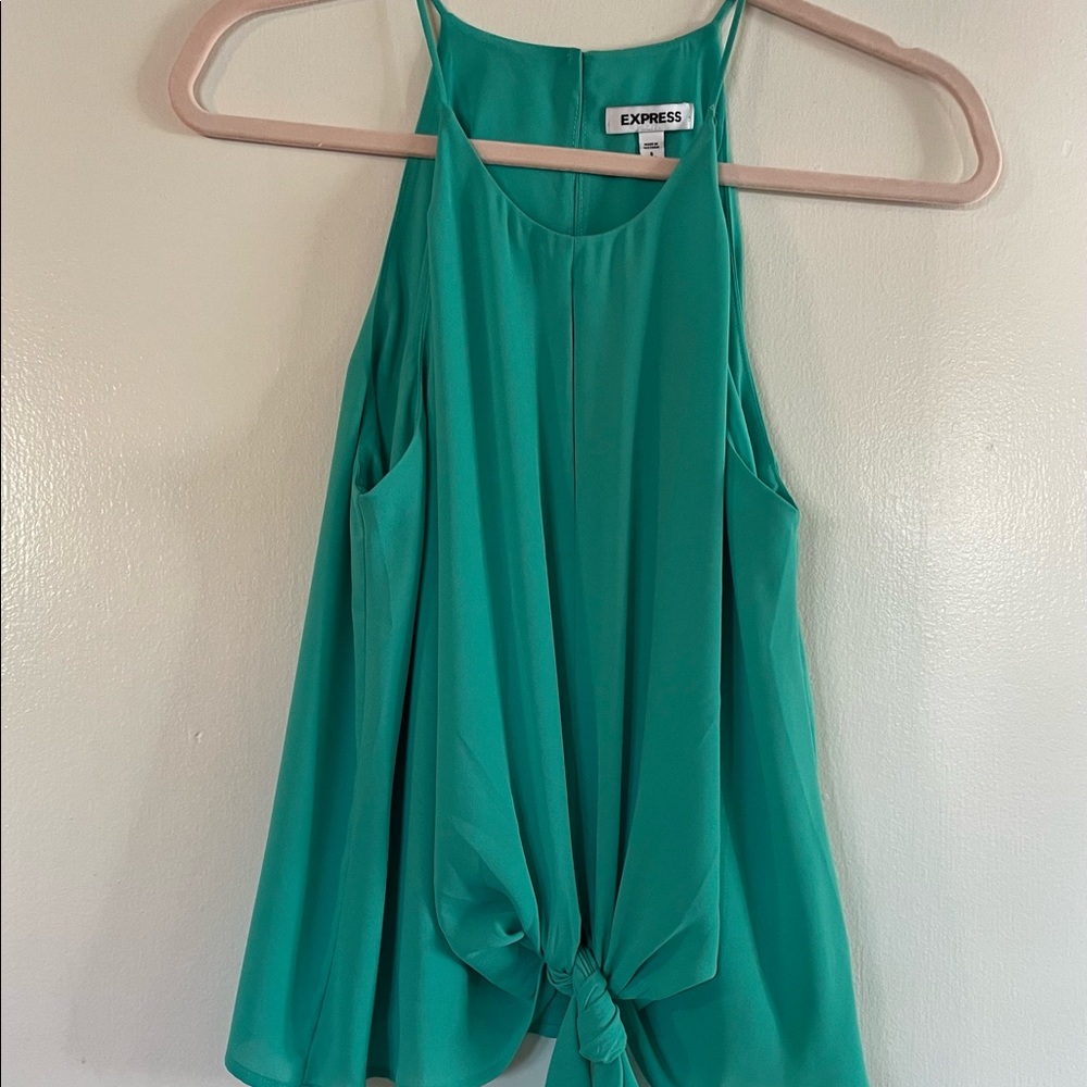 Express teal green tank